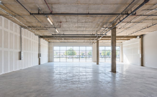 Vacant office interior with open floor space